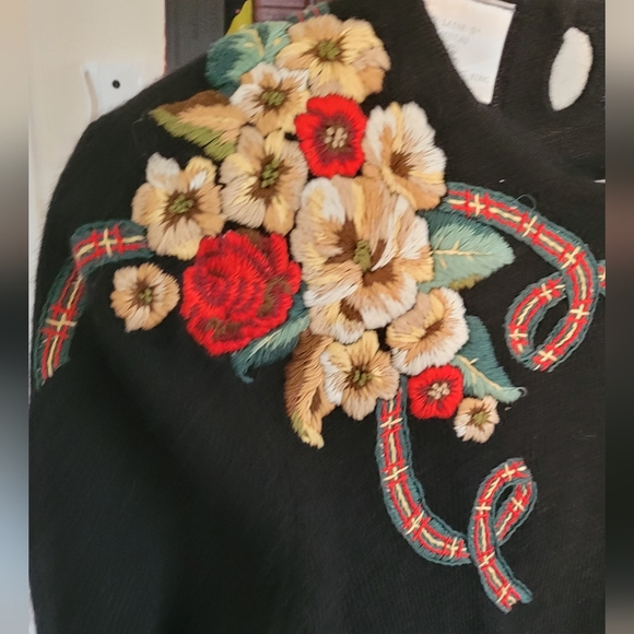 Vintage Herman Geist Hand-Embroidered Sweater - Picture 2 of 5